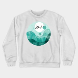 Green Aqua Loves Midnight Crewneck Sweatshirt